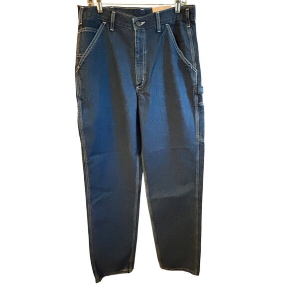 Carhartt NWT Mens Loose Original Fit Blue Denim Work Pants Size 38x28 - Picture 1 of 7
